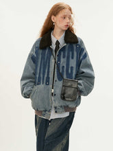 Retro washed denim jacket